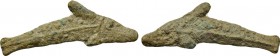 SKYTHIA. Olbia. Cast Ae Dolphin (Circa 525-350 BC).