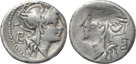 UNCERTAIN. Denarius (2nd-1st centuries BC). Rome. Obverse brockage.