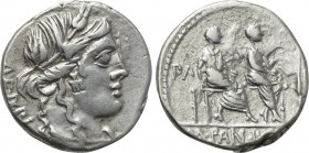 L. FANNIUS and L. CRITONIUS. Denarius (86 BC). Rome.