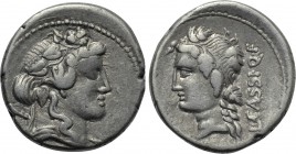 L. CASSIUS Q.F. LONGINUS. Denarius (78 BC). Rome.