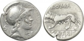 P. SATRIENVS. Denarius (77 BC). Rome.