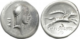 C. PISO L. F. FRUGI. Denarius (67 BC). Rome.
