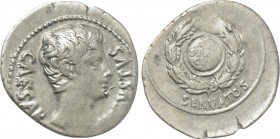 AUGUSTUS (27 BC-14 AD). Denarius. Colonia Patricia.