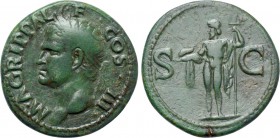 AGRIPPA (Died 12 BC). As. Rome.