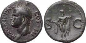 AGRIPPA (Died 12 BC). As. Rome.