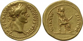 TIBERIUS (14-37). Aureus. "Tribute Penny" type. Lugdunum.