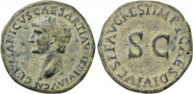 GERMANICUS (Died 19). As. Rome. Restitution issue struck under Titus.