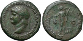 NERO (54-68). Dupondius. Lugdunum.