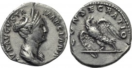 DIVA MARCIANA (Died 105-112/4). Denarius. Rome.