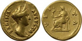 SABINA (Augusta, 128-136/7). GOLD Aureus. Rome.
