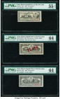 Cuba Banco Espanol de la Isla de Cuba 10; 20; 20 Pesos 1897 Pick 52; 53UNL; 53 PMG About Uncirculated 55 EPQ; Choice Uncirculated 64 (2). Three exampl...