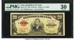 Cuba Republica de Cuba 20 Pesos 1938 Pick 72d PMG Very Fine 30. Minor rust is noted. From the El Don Diego Luna Collection

HID09801242017

© 2020 Her...