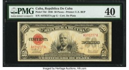 Cuba Republica de Cuba 50 Pesos 1938 Pick 73d PMG Extremely Fine 40. From the El Don Diego Luna Collection

HID09801242017

© 2020 Heritage Auctions |...
