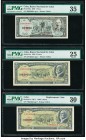 Cuba Banco Nacional de Cuba 1; 5; 5 Pesos 1959; 1958; 1960 Pick 90a; 91a; 91c* Replacement PMG Choice Very Fine 35; Very Fine 25; Very Fine 30. Three ...