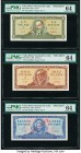 Cuba Banco Nacional de Cuba 1; 10; 20; 50; 100 Pesos 1961 Pick 94as; 96as; 97as; 98s; 99s Specimen PMG Choice Uncirculated 64 (3); Gem Uncirculated 65...