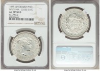 Republic Pair of Certified Souvenir Pesos 1897 AU Details (Cleaned) NGC, KM-XM2. Both included examples are of the "Close Date" variety. Sold as is, n...