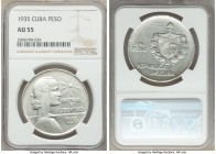 Republic 3-Piece Lot of Certified "ABC" Pesos NGC, 1) Peso 1935 - AU55 2) Peso 1936 - AU58+ 3) Peso 1938 - UNC Details (Cleaned) Sold as is, no return...