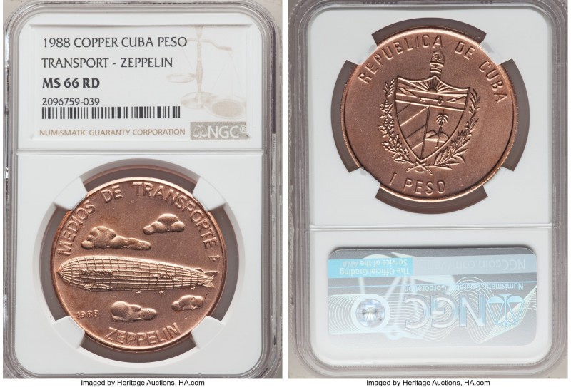 Republic 16-Piece Lot of Certified copper Pesos NGC, includes 16 varied commemor...