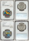 Republic 20-Piece Lot of Certified Colorized Pesos NGC, includes mostly coins from the colorized "Pirates of the Caribbean" and "Fauna" series with da...