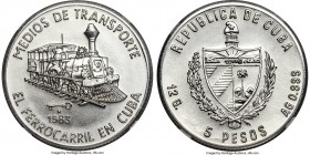 Republic silver Piefort "Cuban Railroad" 5 Pesos 1983 MS70 NGC, KM-P3. Mintage: 100. From the El Don Diego Luna Collection

HID09801242017

© 2020 Her...