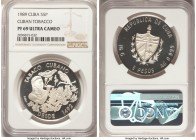 Republic Pair of Certified Proof 5 Pesos 1989 Ultra Cameo NGC, 1) "Cuban Tobacco" 5 Pesos - PR69 2) "Alexander von Humboldt" 5 Pesos - PR66 Sold as is...