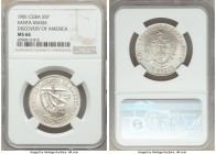 Republic 4-Piece Lot of Certified 5 Pesos NGC, 1) "Santa Maria - Discovery of America" 5 Pesos 1981 - MS66 2) "Miguel de Cervantes" 5 Pesos 1982 - MS6...
