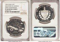 Republic 4-Piece Lot of Certified Proof 10 Pesos Ultra Cameo NGC, 1) "Discovery of America - 500th Anniversary" 10 Pesos 1990 - PR68 2) "El Escorial" ...