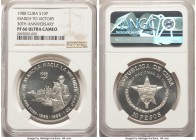 Republic 4-Piece Lot of Certified Proof 10 Pesos Ultra Cameo NGC, 1) "March to Victory - 30th Anniversary" 10 Pesos 1988 - PR66 2) "Triumph of the Rev...