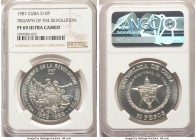 Republic 4-Piece Lot of Certified Proof 10 Pesos NGC, 1) "Triumph of the Revolution" 10 Pesos 1987 - PR69 Ultra Cameo 2) "World's First Railroad - 160...