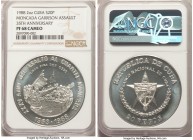 Republic Proof "Moncada Garrison Assault" 20 Pesos (2 oz) 1988 PR68 Cameo NGC, KM237. 35th anniversary. From the El Don Diego Luna Collection

HID0980...