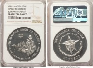 Republic Proof "March to Victory" 20 Pesos (2 oz) 1989 PR68 Ultra Cameo NGC, KM171. Mintage: 500. From the El Don Diego Luna Collection

HID0980124201...