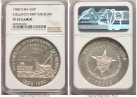 Republic 3-Piece Lot of Certified Proof 20 Pesos 1988 Cameo NGC, 1) "England's First Railroad" 20 Pesos (2 oz) - PR65 2) "First Railroad in Spain - 14...