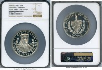Republic Proof "Ferdinand" 50 Pesos (5 oz) 1990 PR68 Ultra Cameo NGC, KM295. Mintage: 2,000. "Discovery of America - 500th Anniversary" series. From t...