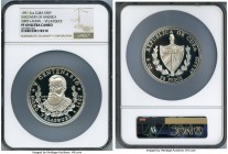 Republic Proof "Velazquez" 50 Pesos (5 oz) 1991 PR69 Ultra Cameo NGC, KM433. Mintage: 1,000. "Discovery of America - 500th Anniversary" series. From t...