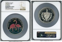 Republic Proof Colorized "Flamingo" 50 Pesos (5 oz) 1994 PR68 Ultra Cameo NGC, KM506. Mintage: 2,500. "Caribbean Fauna" series. From the El Don Diego ...