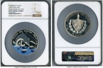 Republic Proof Colorized "Bottlenose Dolphin" 50 Pesos (5 oz) 1994 PR67 Ultra Cameo NGC, KM503. Mintage: 2,500. "Caribbean Fauna" series. From the El ...