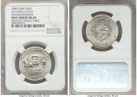 Republic 5-Piece Lot of Certified Mint Error Peso Issues NGC, 1) Mint Error - Obverse Struck-Through "Volanta Coach" Peso 1984 - MS69 2) Mint Error - ...