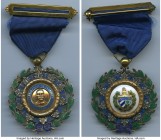 Republic Order of Carlos Manuel de Cespedes Fourth Class Officer Badge ND (Instituted 1926) AU, Barac-61, R&S-Cu61a. 44mm. 43.22gm (including ribbon)....