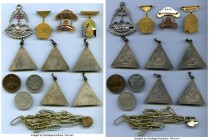13-Piece Lot of Masonic Medals, includes a variety of Masonic medals from throughout the 20th century. Types and conditions as pictured. Sold as is, n...