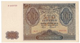 GG, 100 złotych 1941, Ser. D