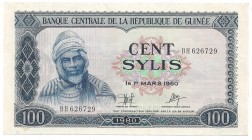 Guinea, 100 sylis 1960