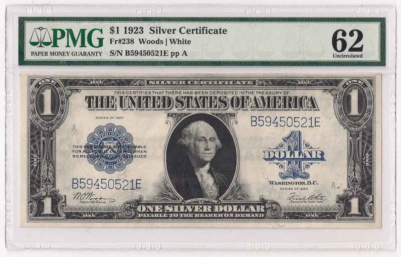 USA, 1 dollar 1923 PMG 62
USA, 1 dolar 1923 Seria B - PMG 62
 Menniczy egzempl...