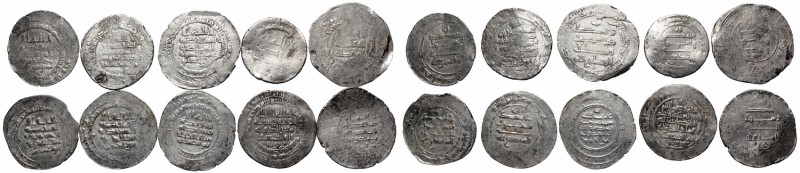 Islamic coinage, Lot of 10 dirhems 
Islam, Zestaw 10 dirhemów
 Różne egzemplar...