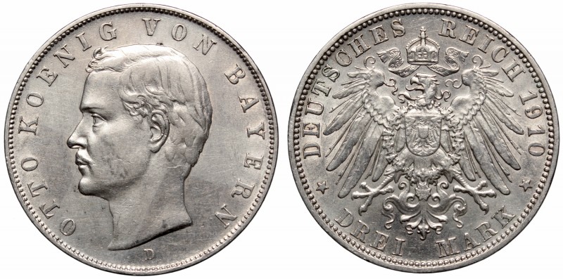 Germany, Bayern, 3 mark 1910
Niemcy, Bawaria, 3 marki 1910
 Piękny egzemplarz....