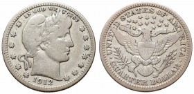 USA, Quarter dollar 1912 'Barber quarter'