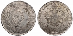 Austria, Franz I, 20 kreuzer 1825