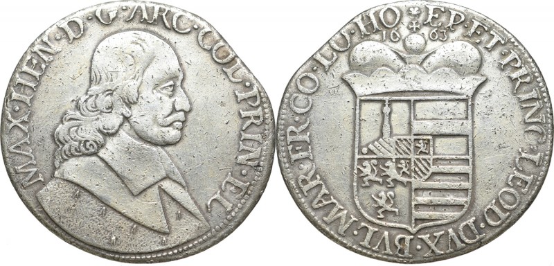 Belgium, Liege, Maximilian Henry of Bavaria, 1 patagon 1663
Belgia, Liege, Maks...