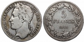 Belgium, 5 francs 1848