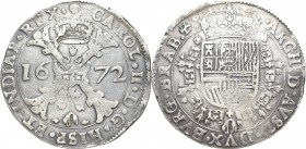 Spanish Netherlands, Carol II, Brabant, Patagon 1672