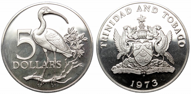 Trinidad and Tobago, 5 dollars 1973, silver
Trynidad i Tobago, 5 dolarów 1973, ...